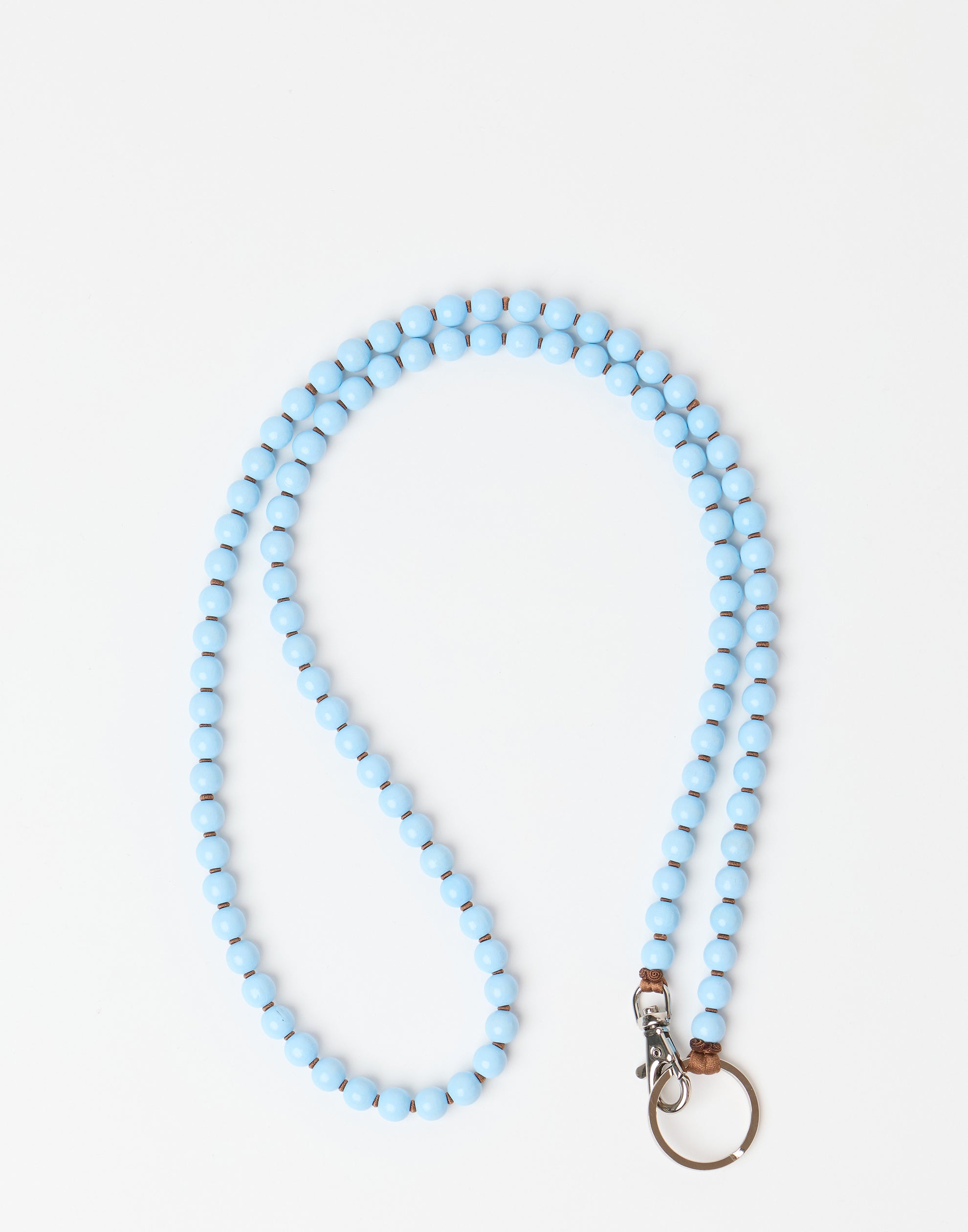 Pastel Blue & Mocca Phone Necklace