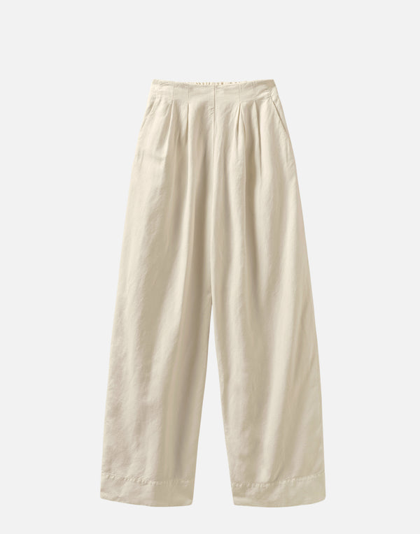 Parchment Cotton & Linen Corrine Trousers