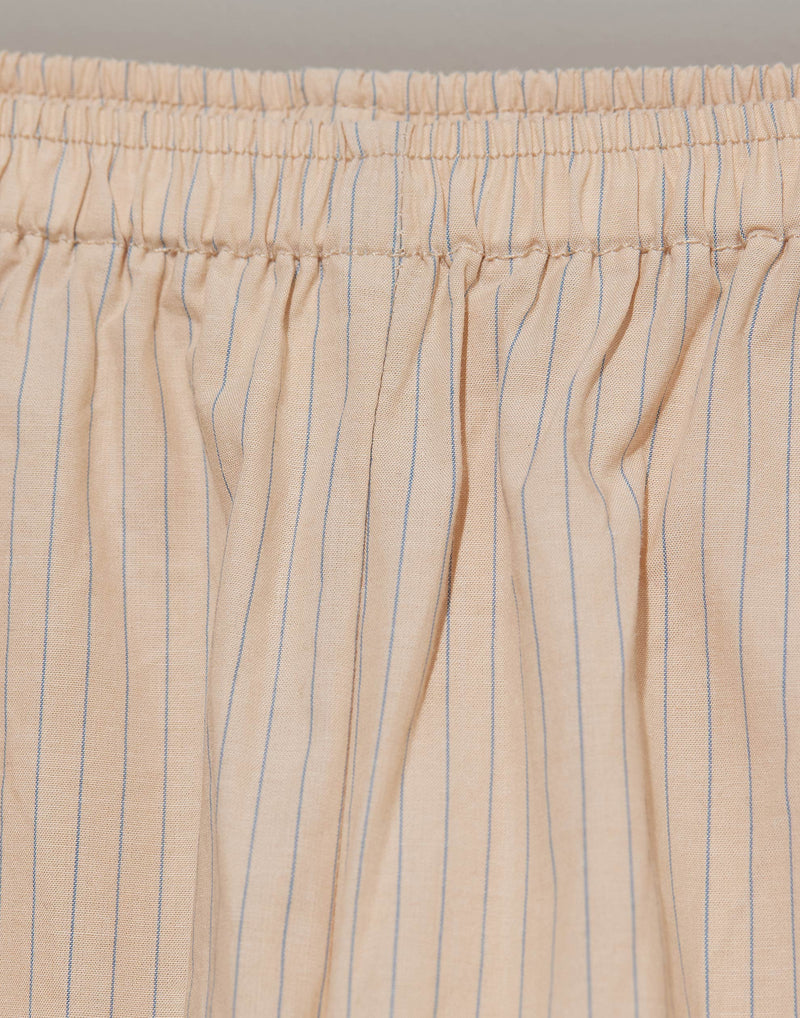 Sand Stripe Cotton Poplin Ease Trousers