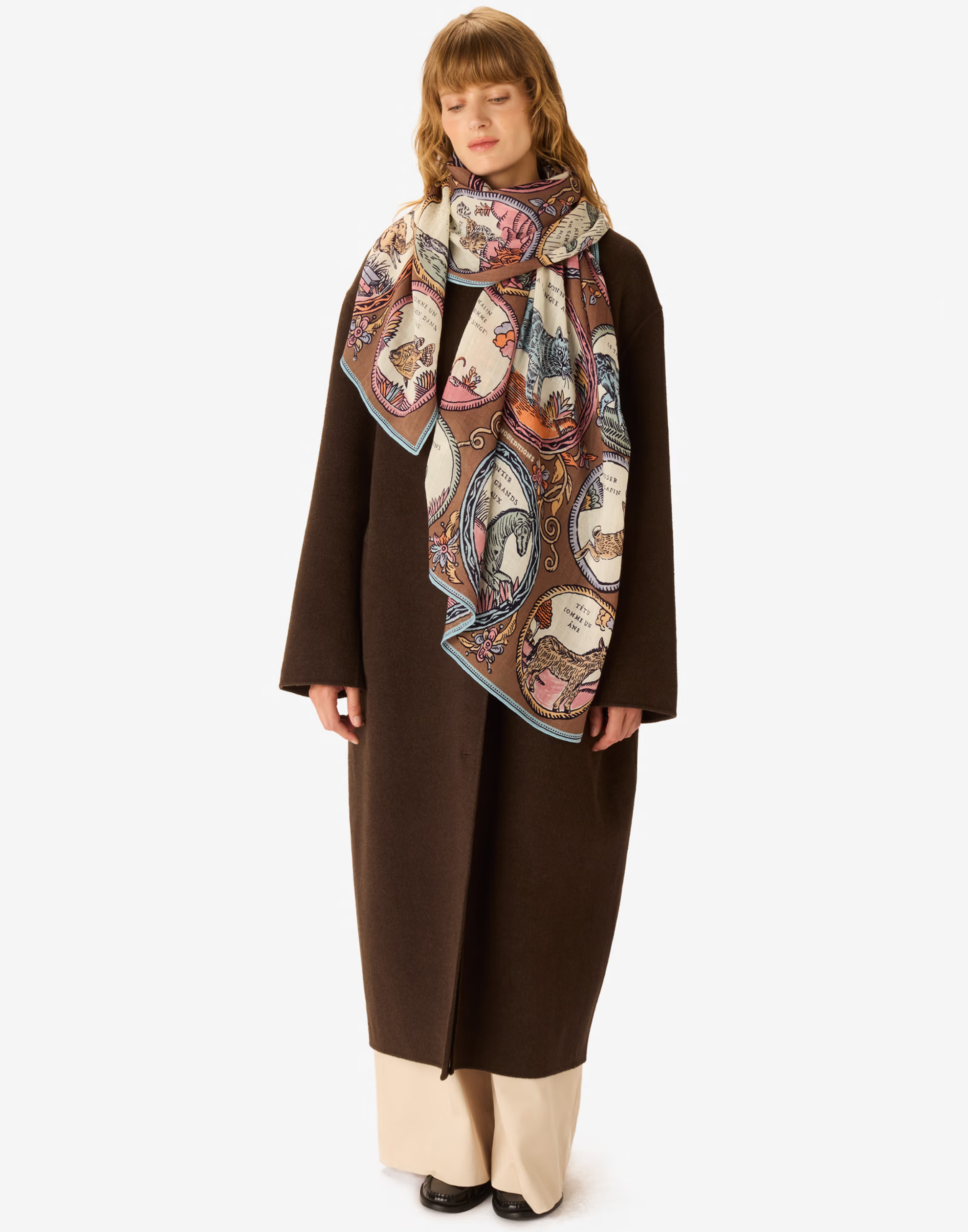 Beige Wool Chance Scarf