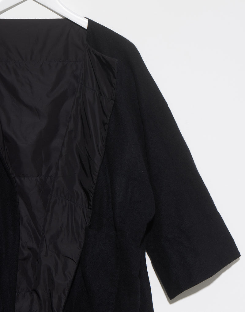 Black Reversible Trapuntato Lavato Coat