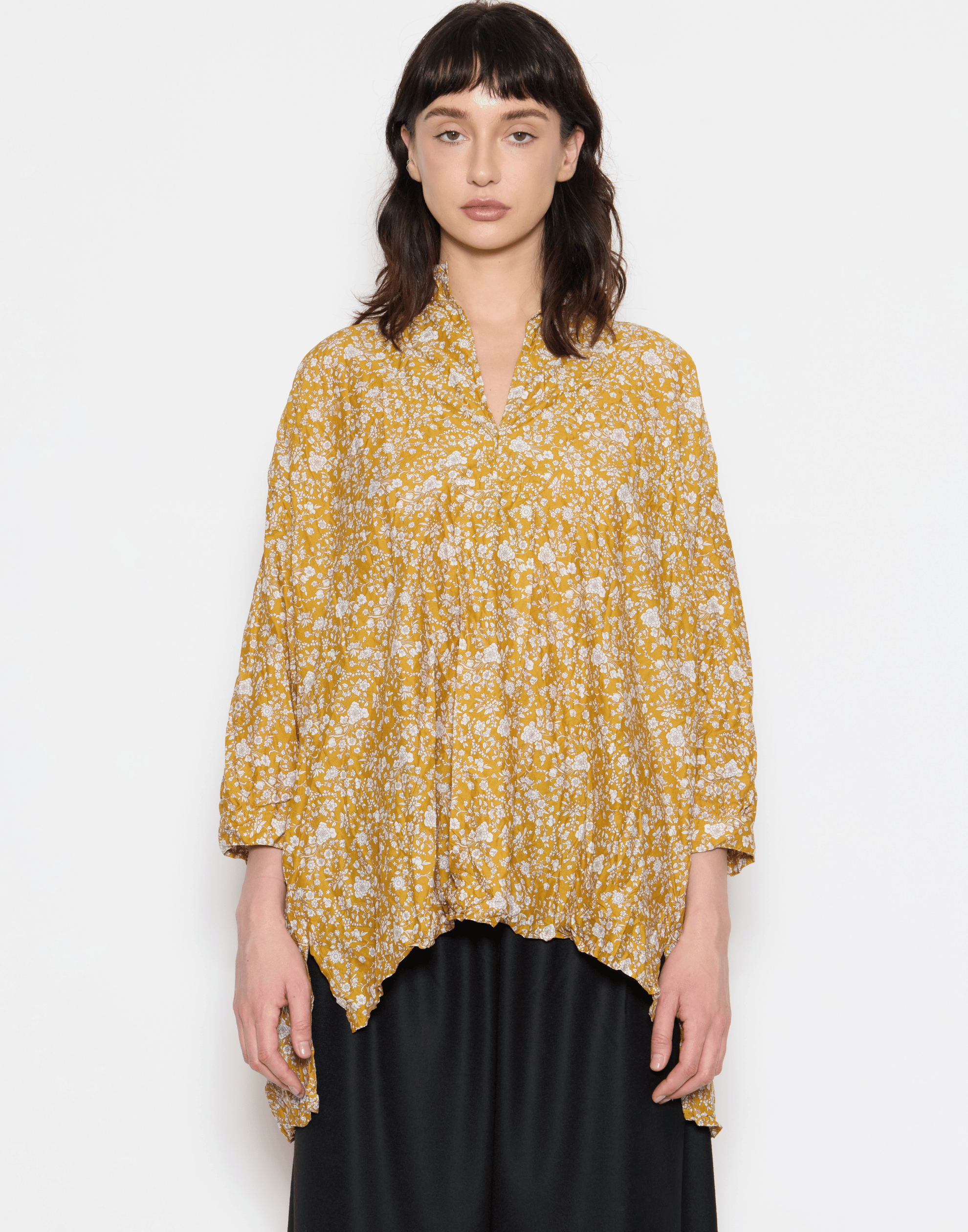 Gold Floral Liberty Print Cotton Kora Lavato Top