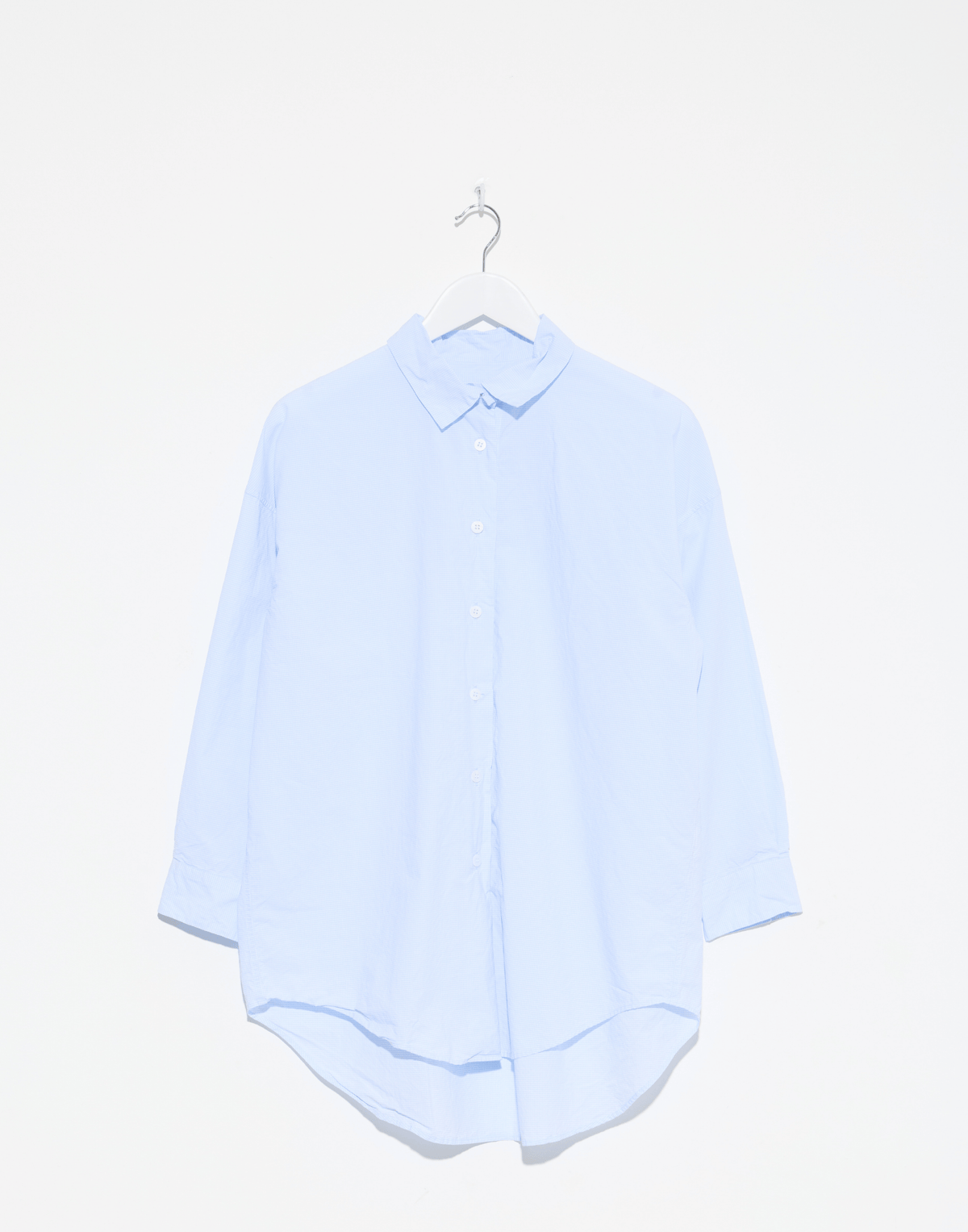 Blue Micro Check Cotton June Shirt