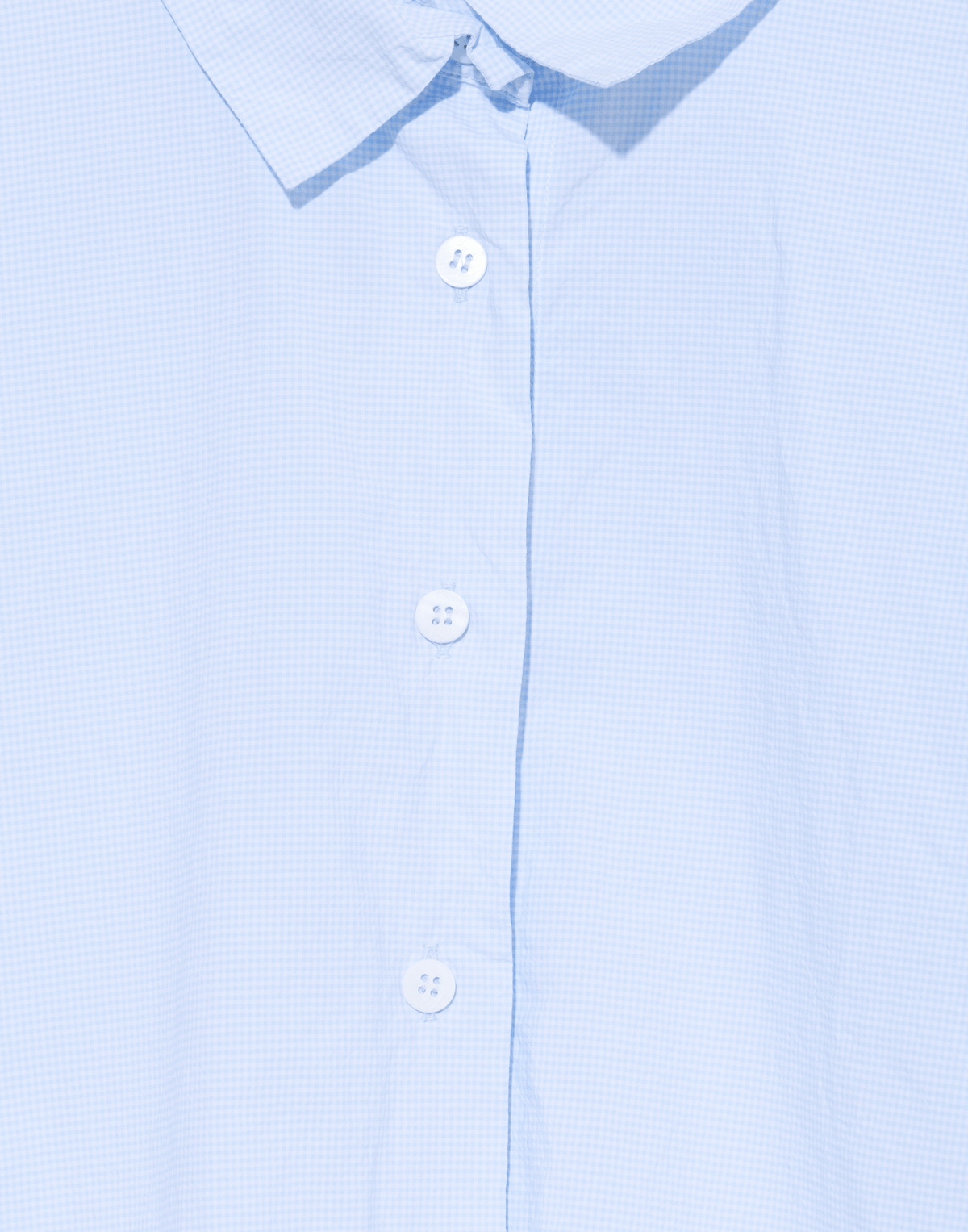 Blue Micro Check Cotton June Shirt