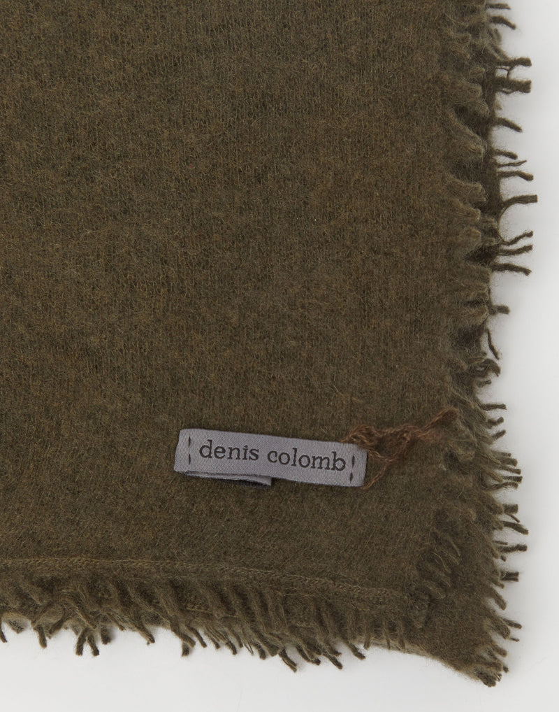 Earth Green Fuzzy Feutre Shawl