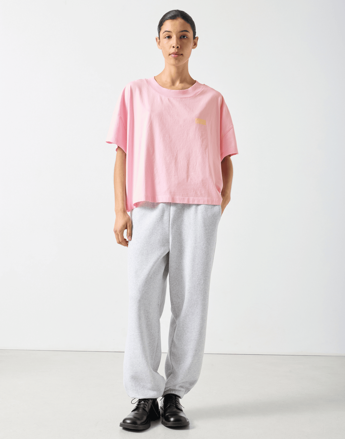 Candy Pink Cotton Gixy Logo T-Shirt