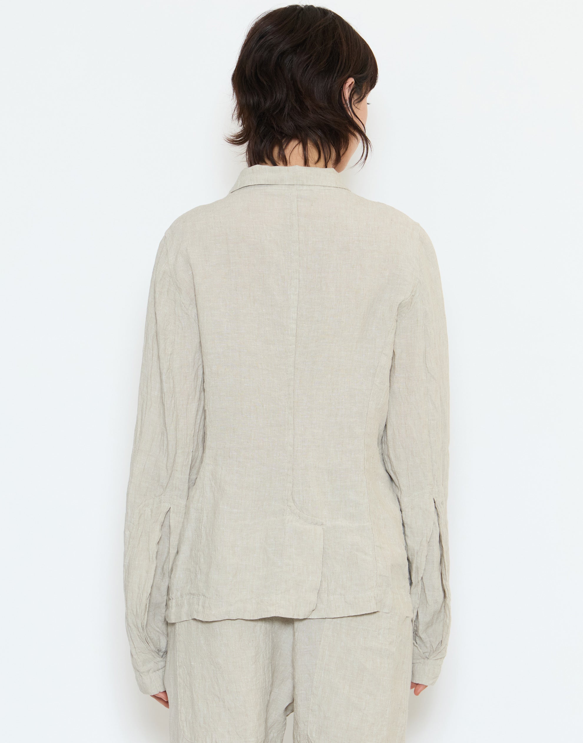 Natural Beige Linen Jacket