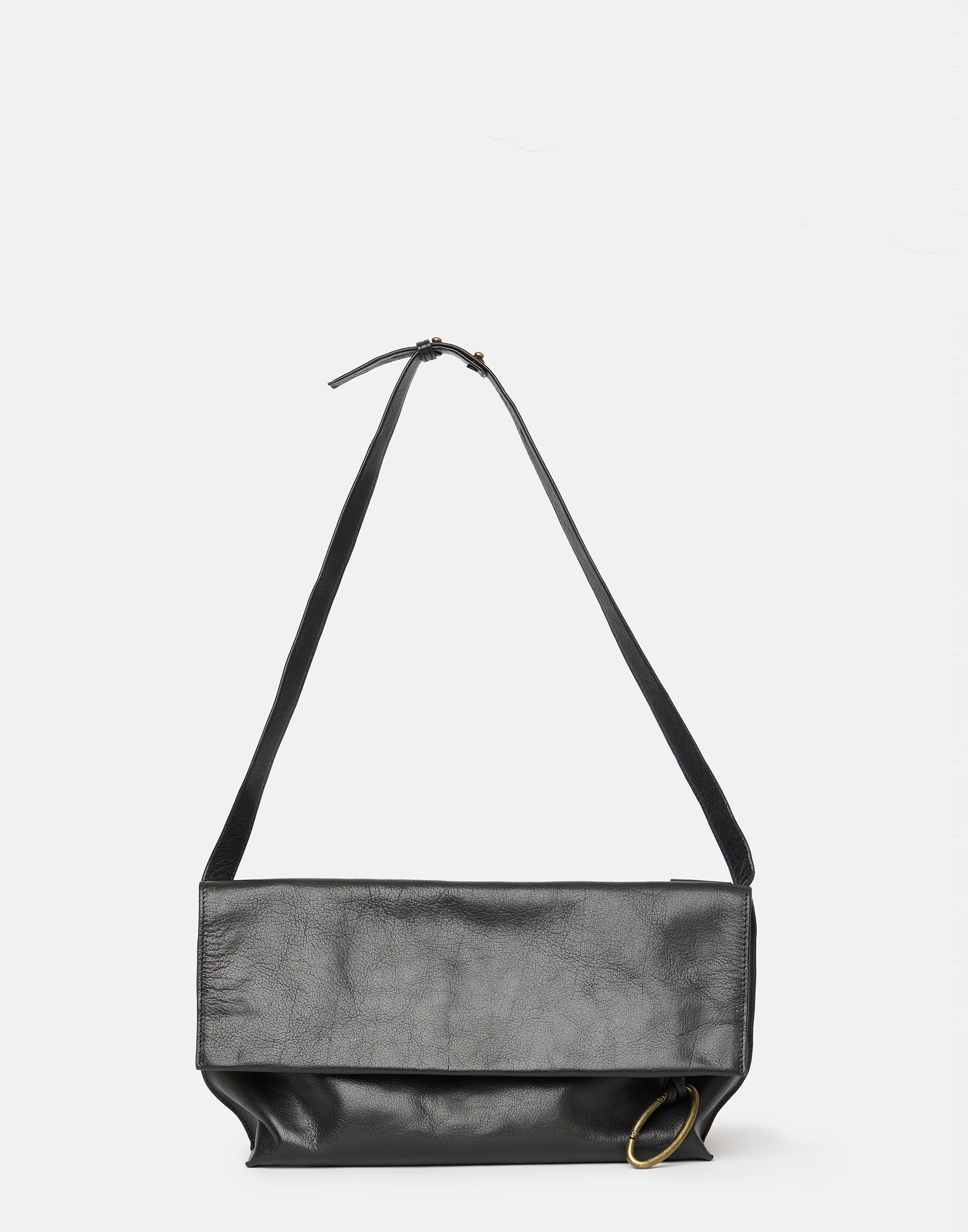 Black Leather C Bag