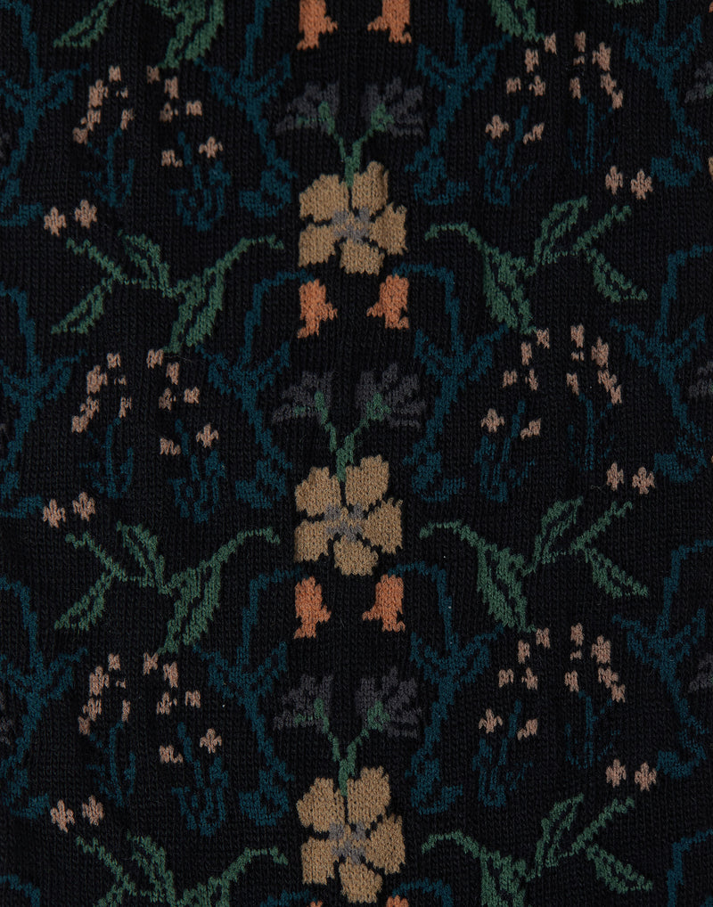 Black Wall Flower AM774 Socks