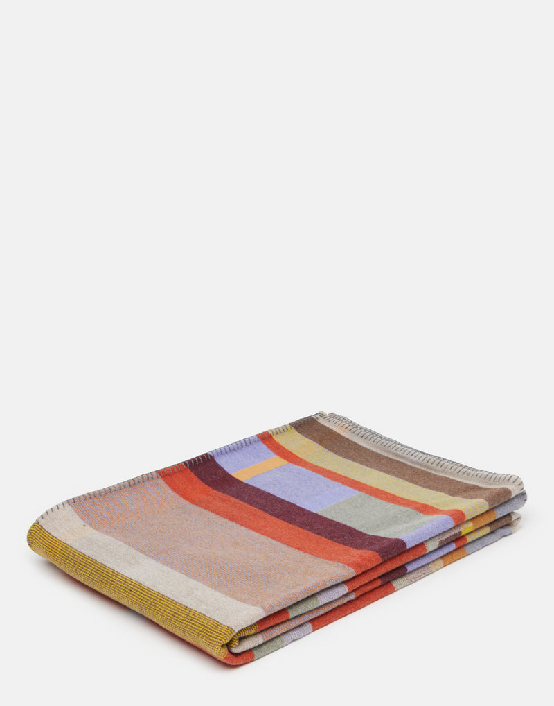 Large Multicolour Wool Cecil Throw