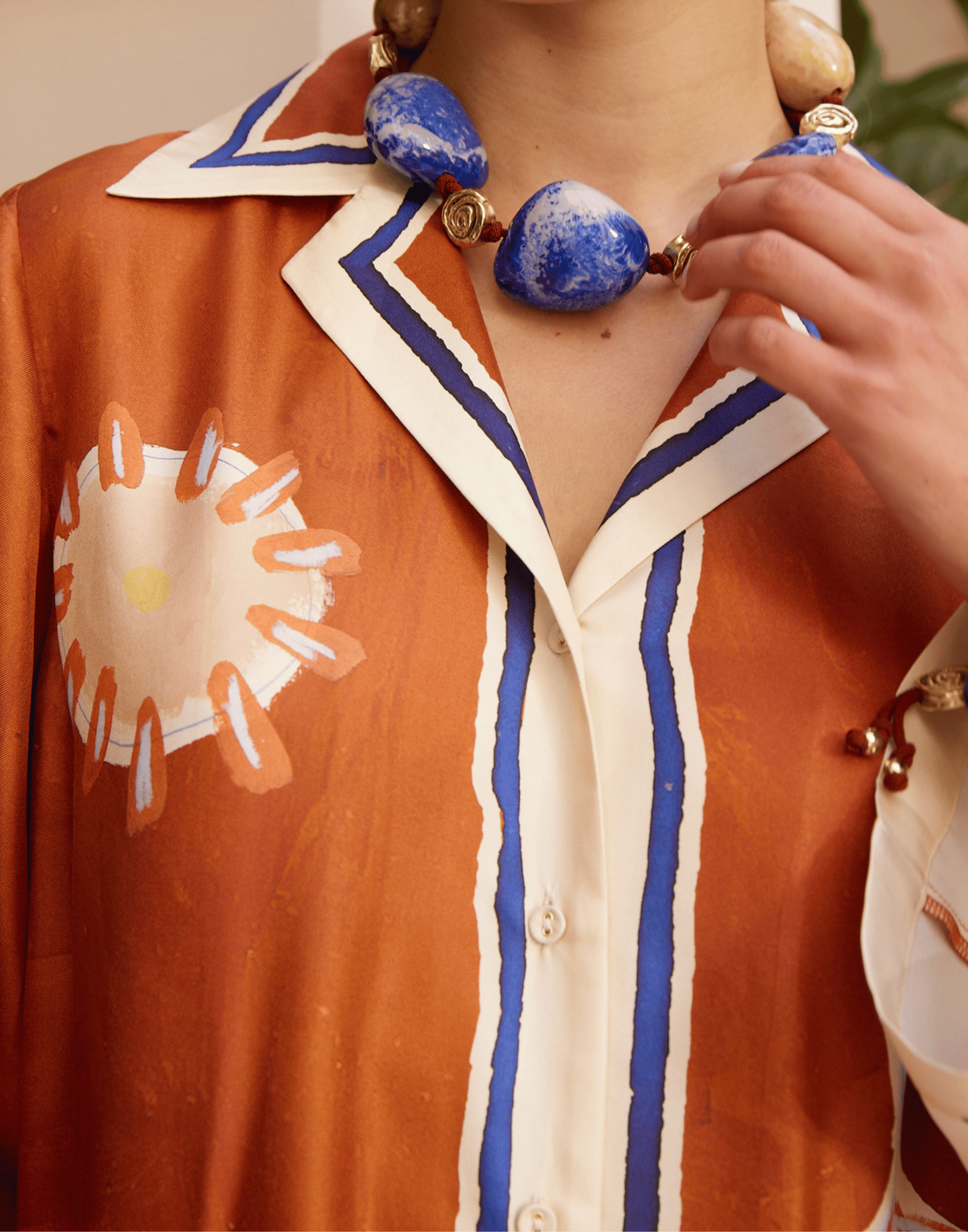 Printed Silk Soleil D’amour Shirt Dress