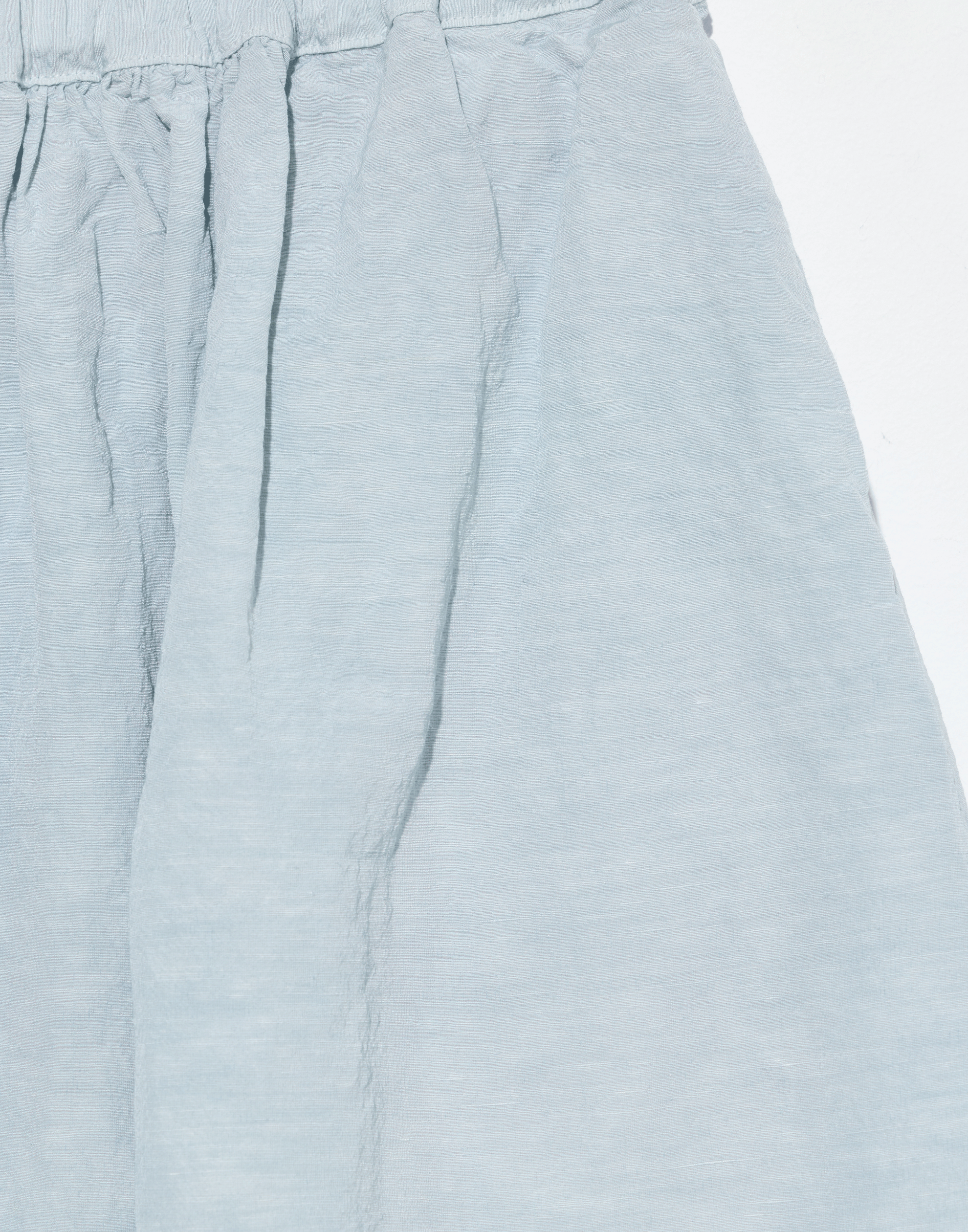 Moonish Blue Linen Viscose Chaka Skirt