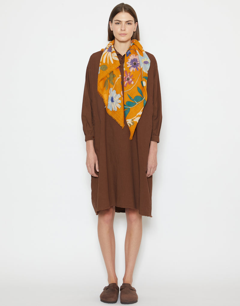 Honey Wool & Cashmere Blend Square Scarf
