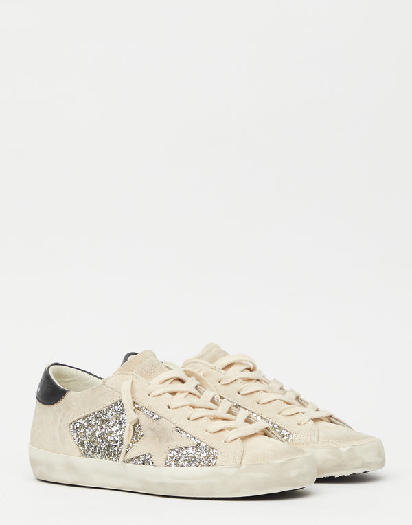 Suede & Platinum Glitter Superstar Sneakers