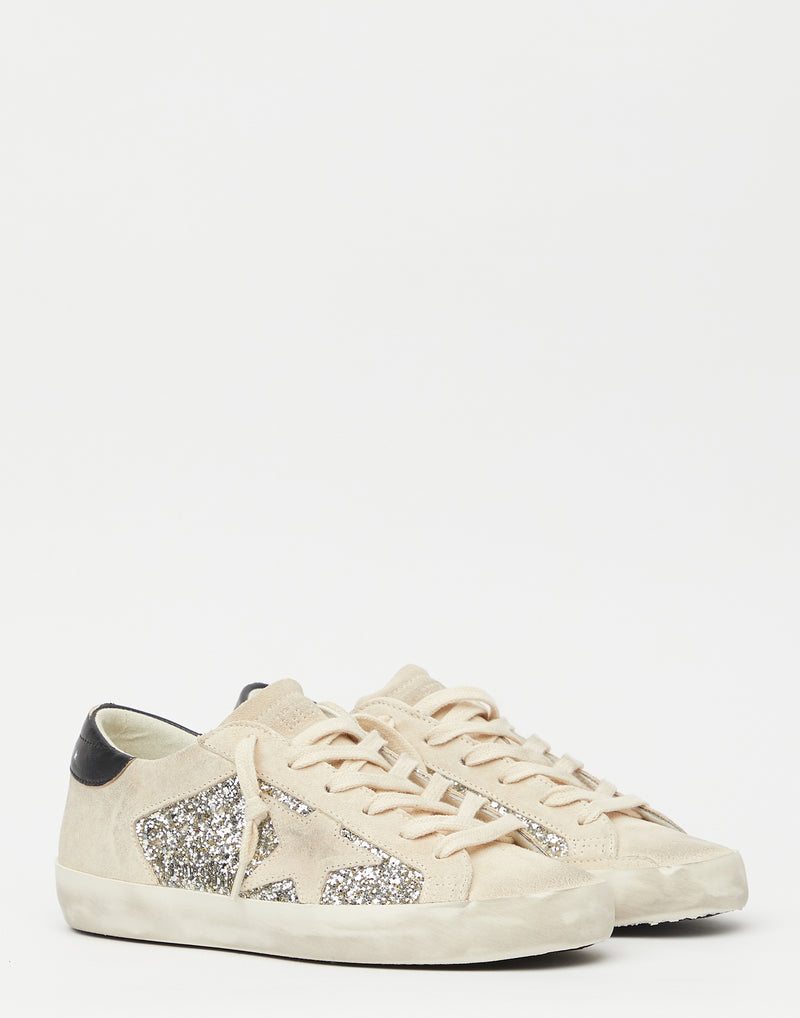 Suede & Platinum Glitter Superstar Sneakers
