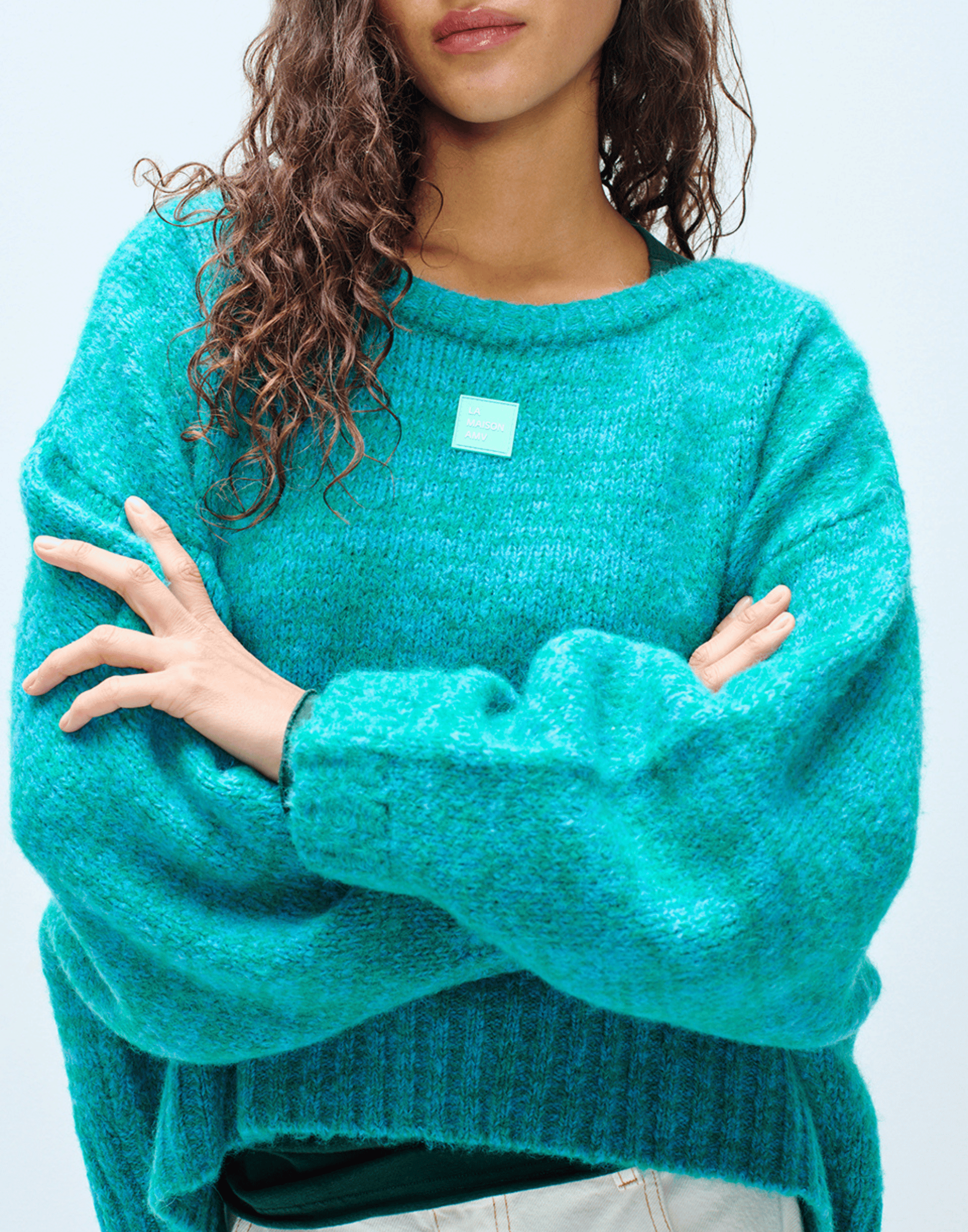 Celestial Melange Wool Blend Boatneck Pullover