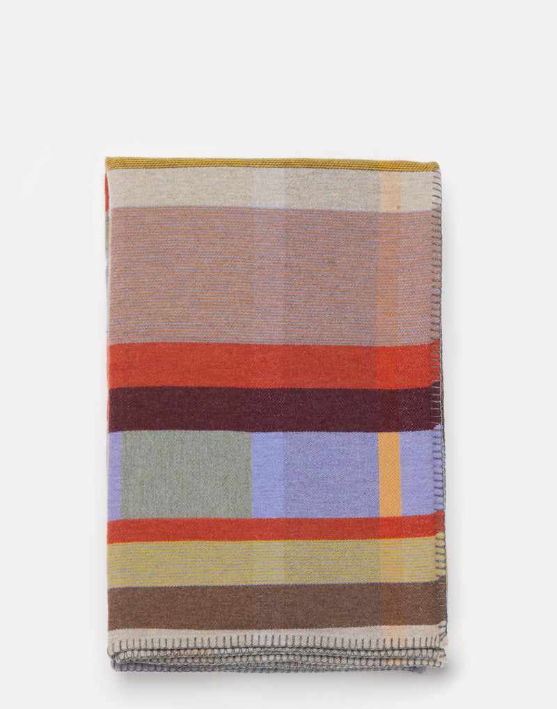 Large Multicolour Wool Cecil Throw