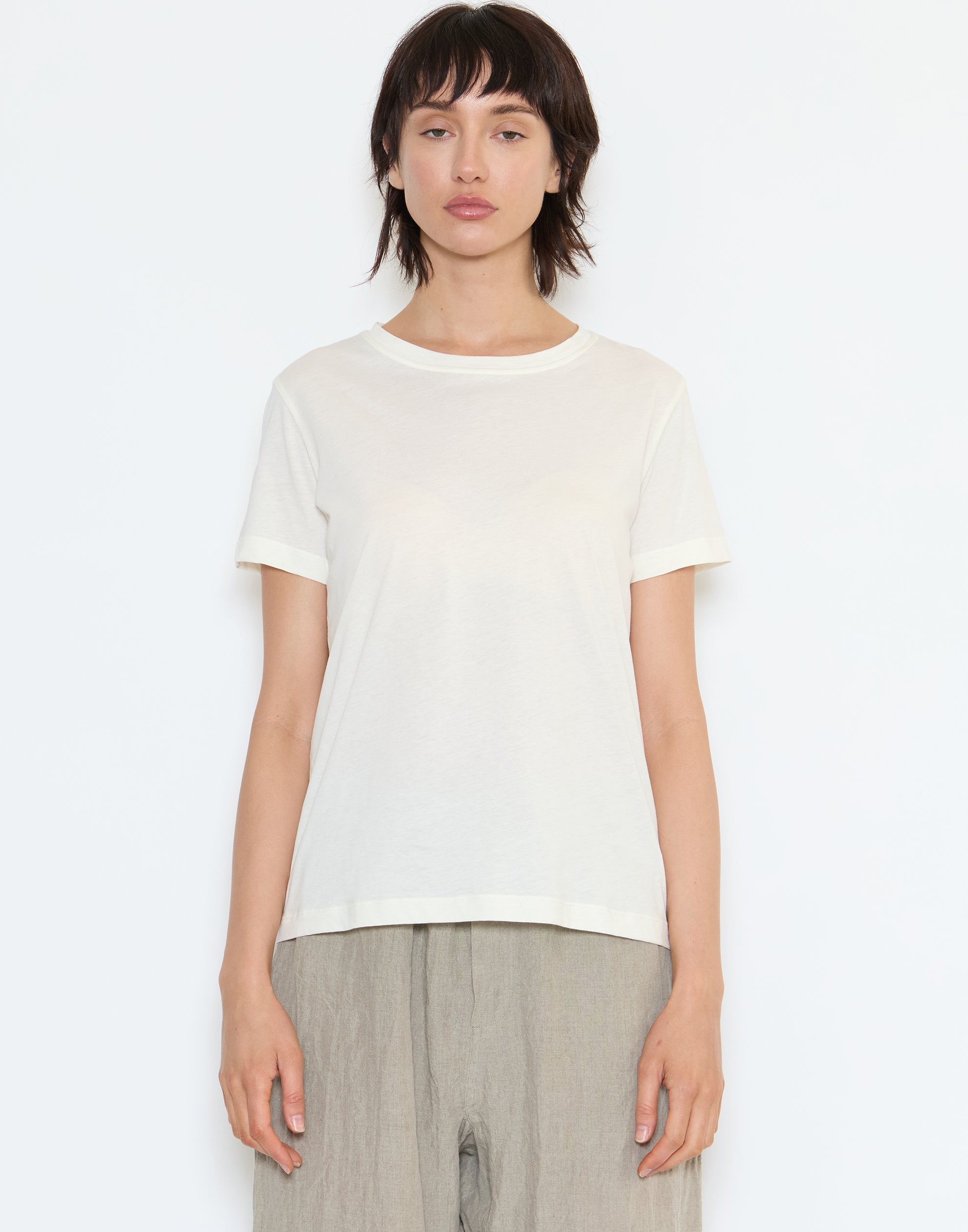 Ivory Cotton Turin T-Shirt