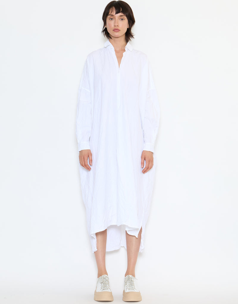 White Cotton More Lunga Lavata Shirt