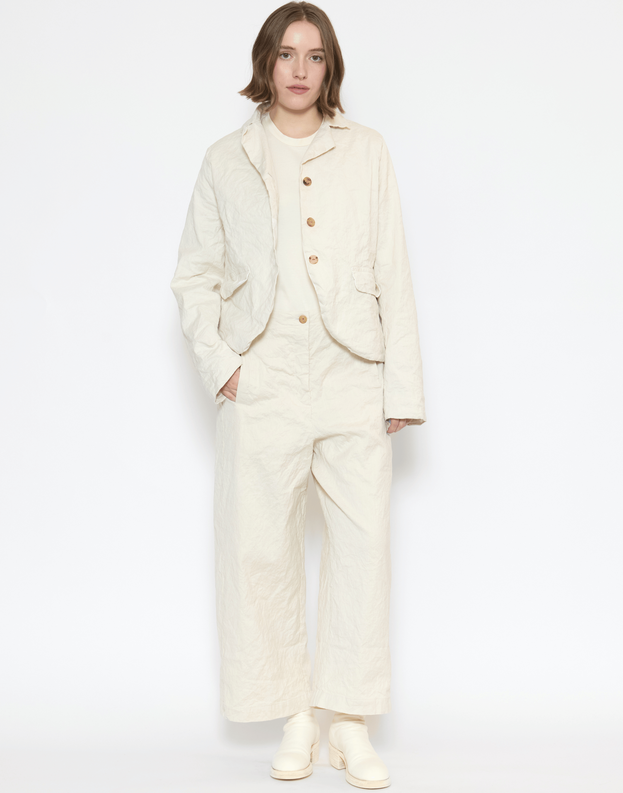 Natural Cotton Blend Paulette Pants