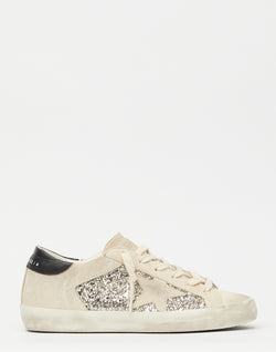 Suede & Platinum Glitter Superstar Sneakers
