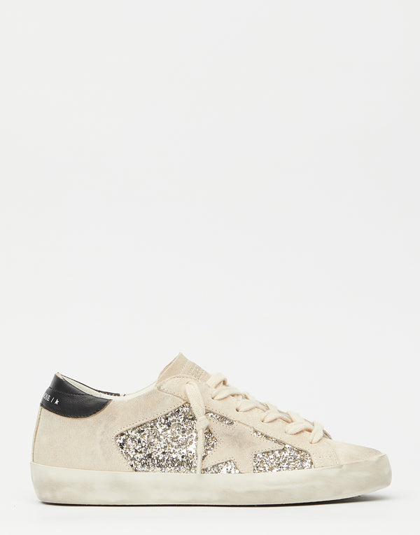 Suede & Platinum Glitter Superstar Sneakers