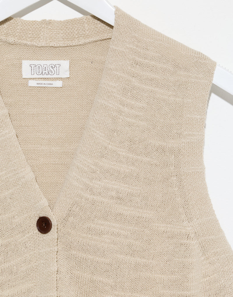 Parchment Cotton & Linen Knitted Tank