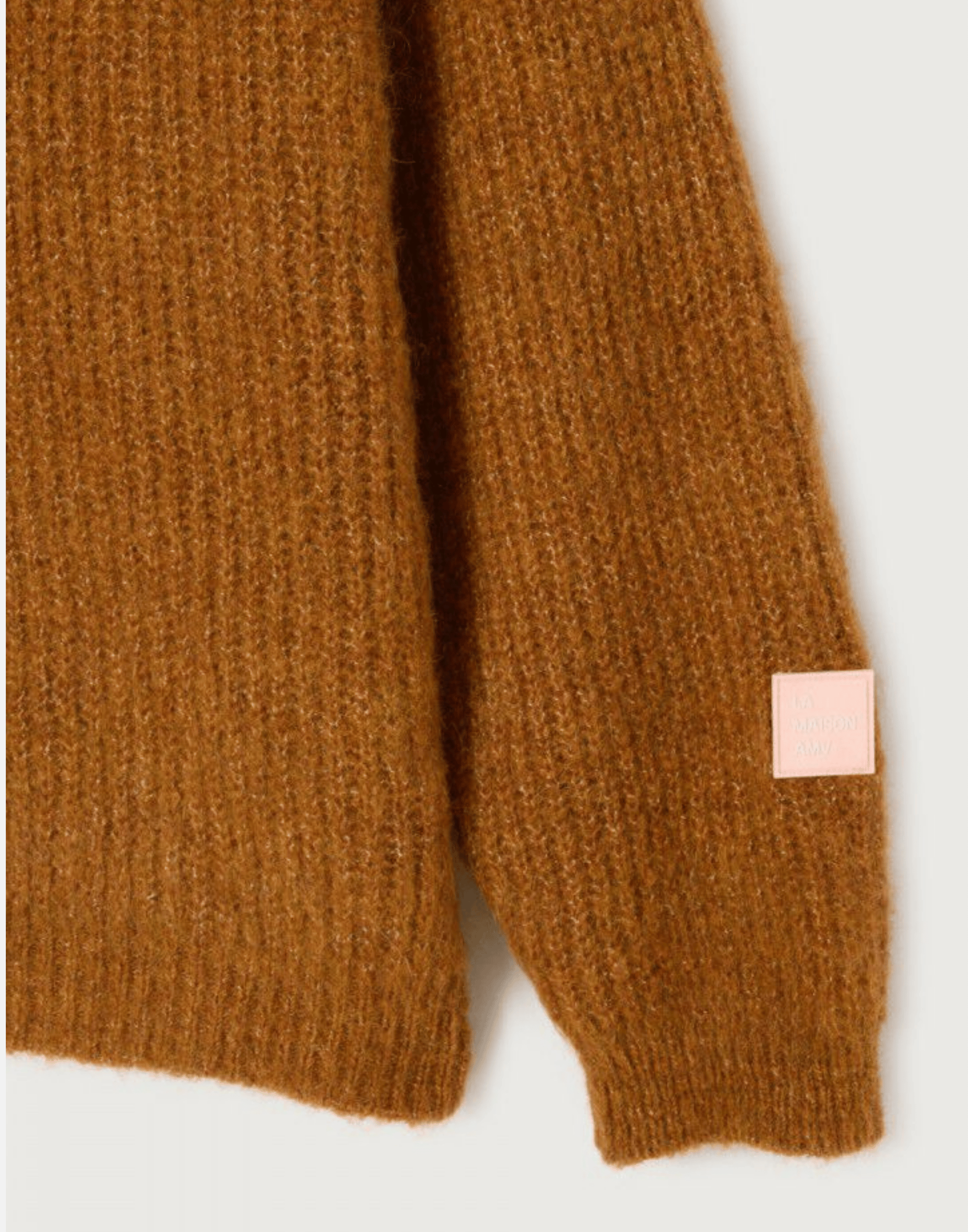 Squirrel Melange Wool Blend East Pullover