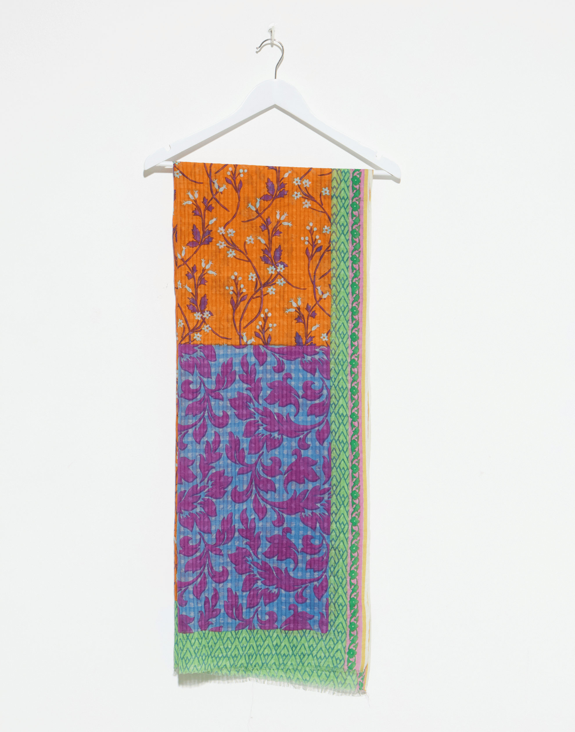 Sunset Floral Cotton & Silk Scarf