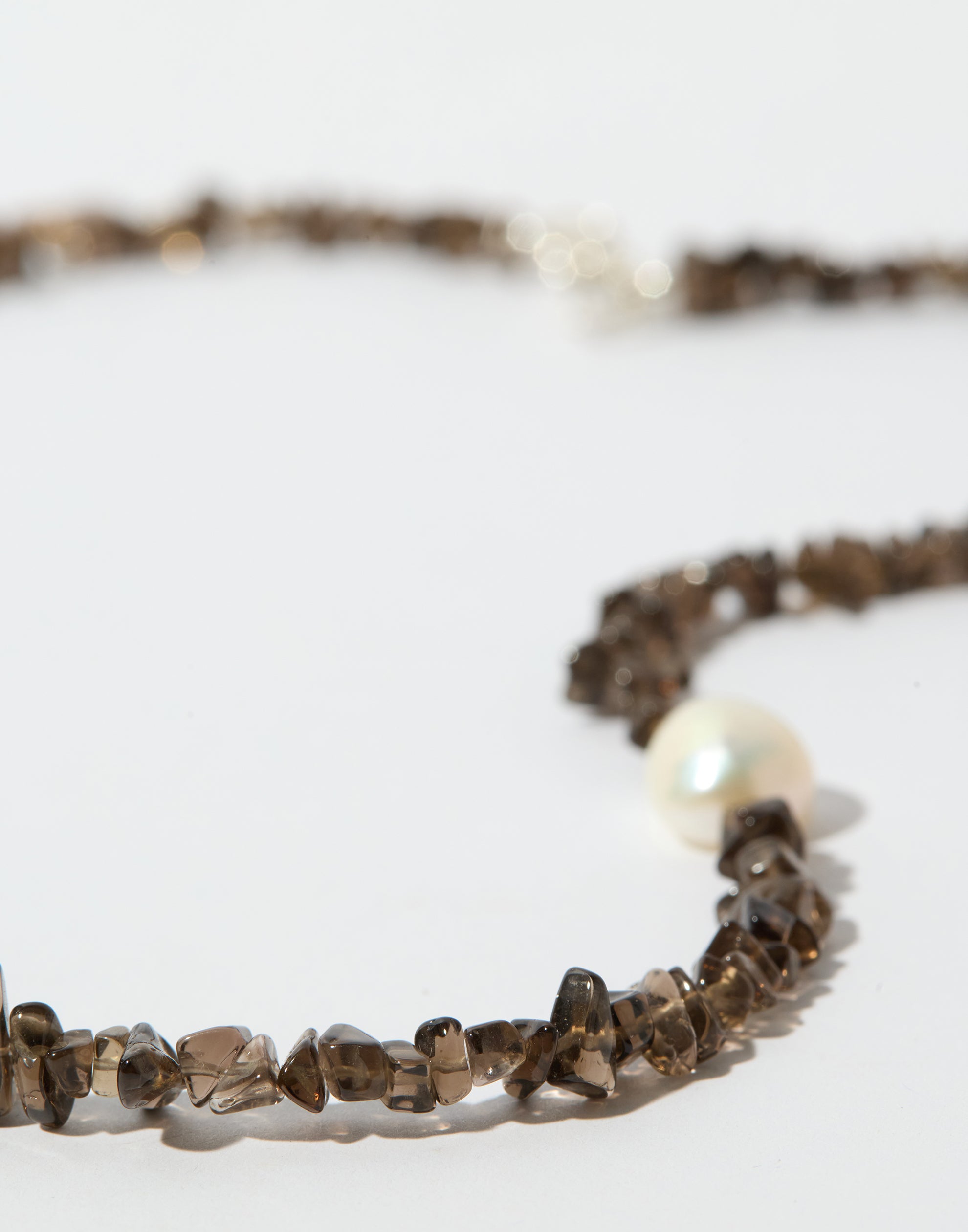 Smoky Quartz & Silver Cassandra Necklace