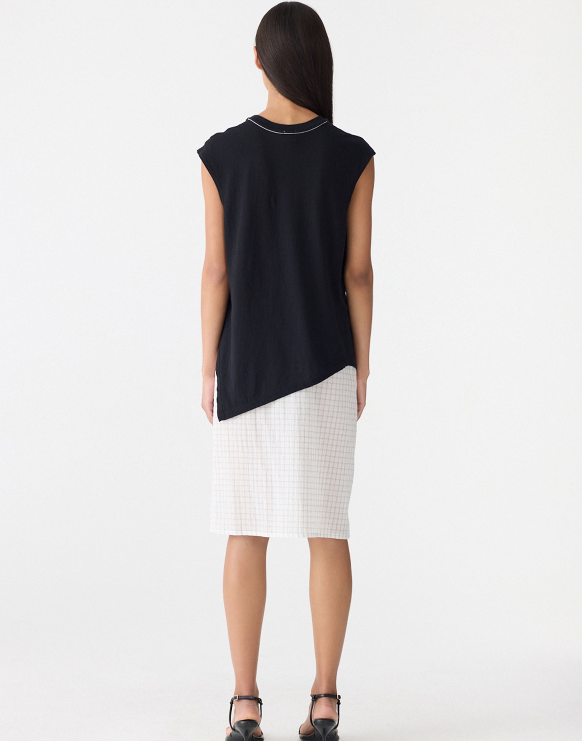 Asymmetric Crew Neck Tank*