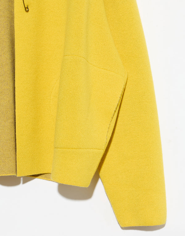 Lemon Taupe Cashmere Reversible Loro Jacket