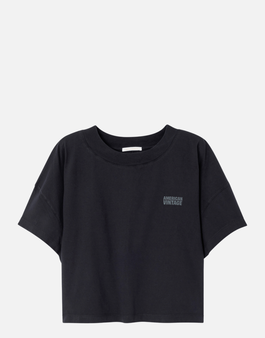 Black Cotton Gixy Logo T-Shirt