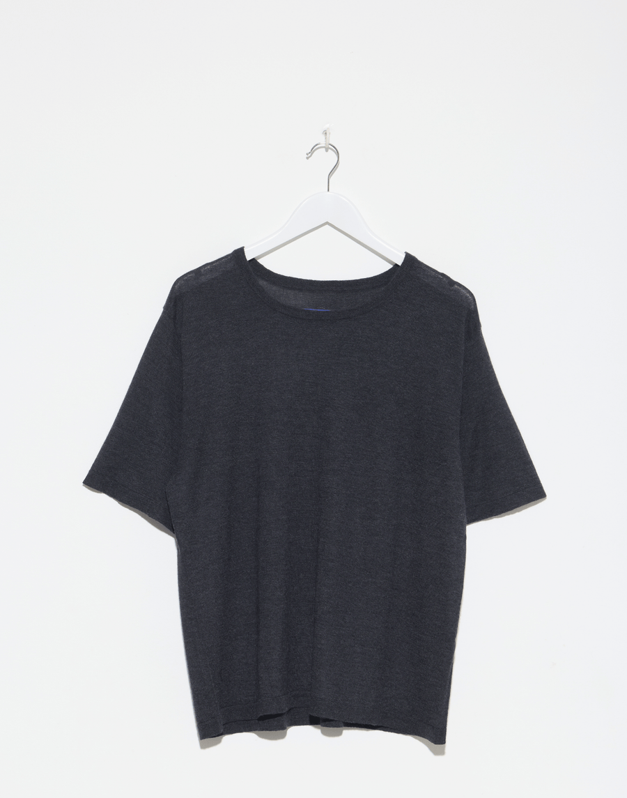 Graphite Cashmere & Silk Sen Knitted T-Shirt