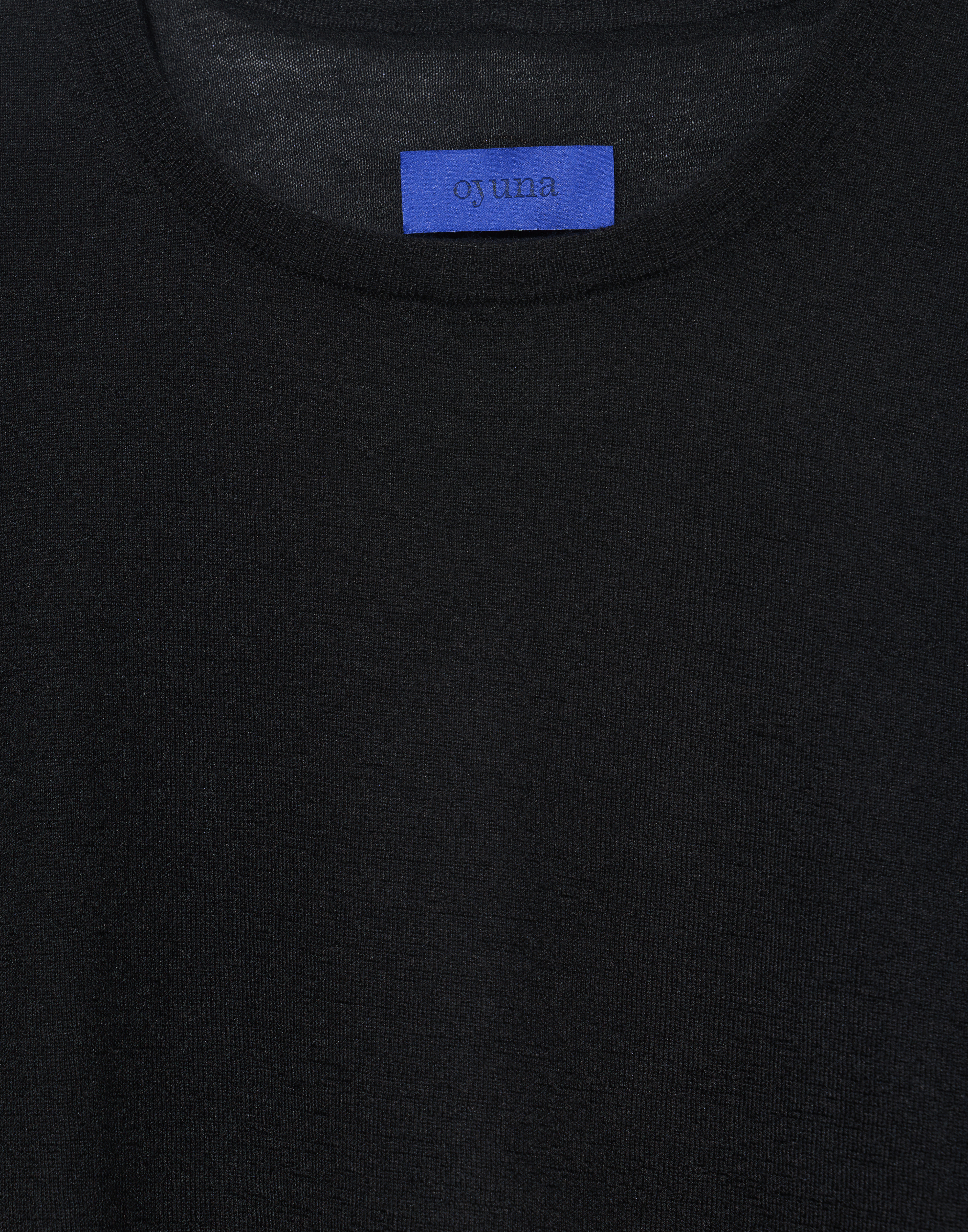 Black Cashmere & Silk Sen Knitted T-Shirt