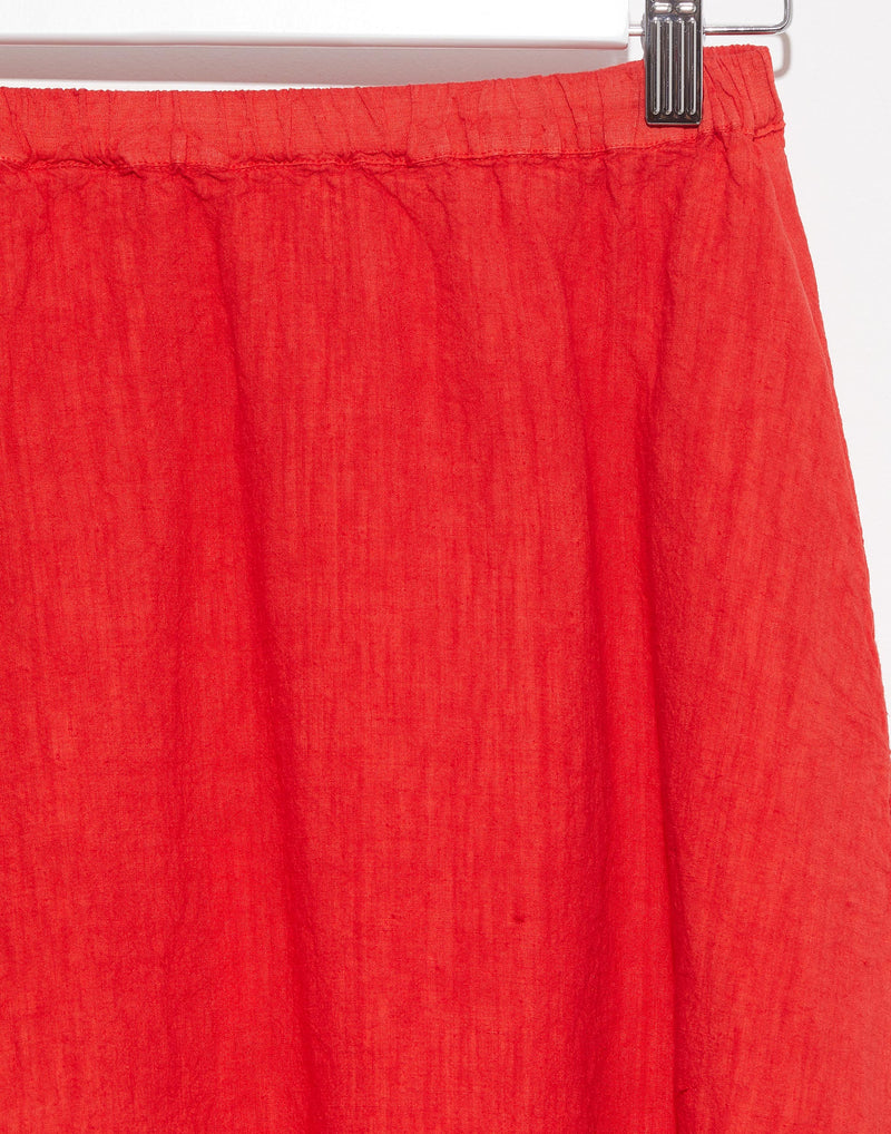 Orange Linen Lili Midi Skirt