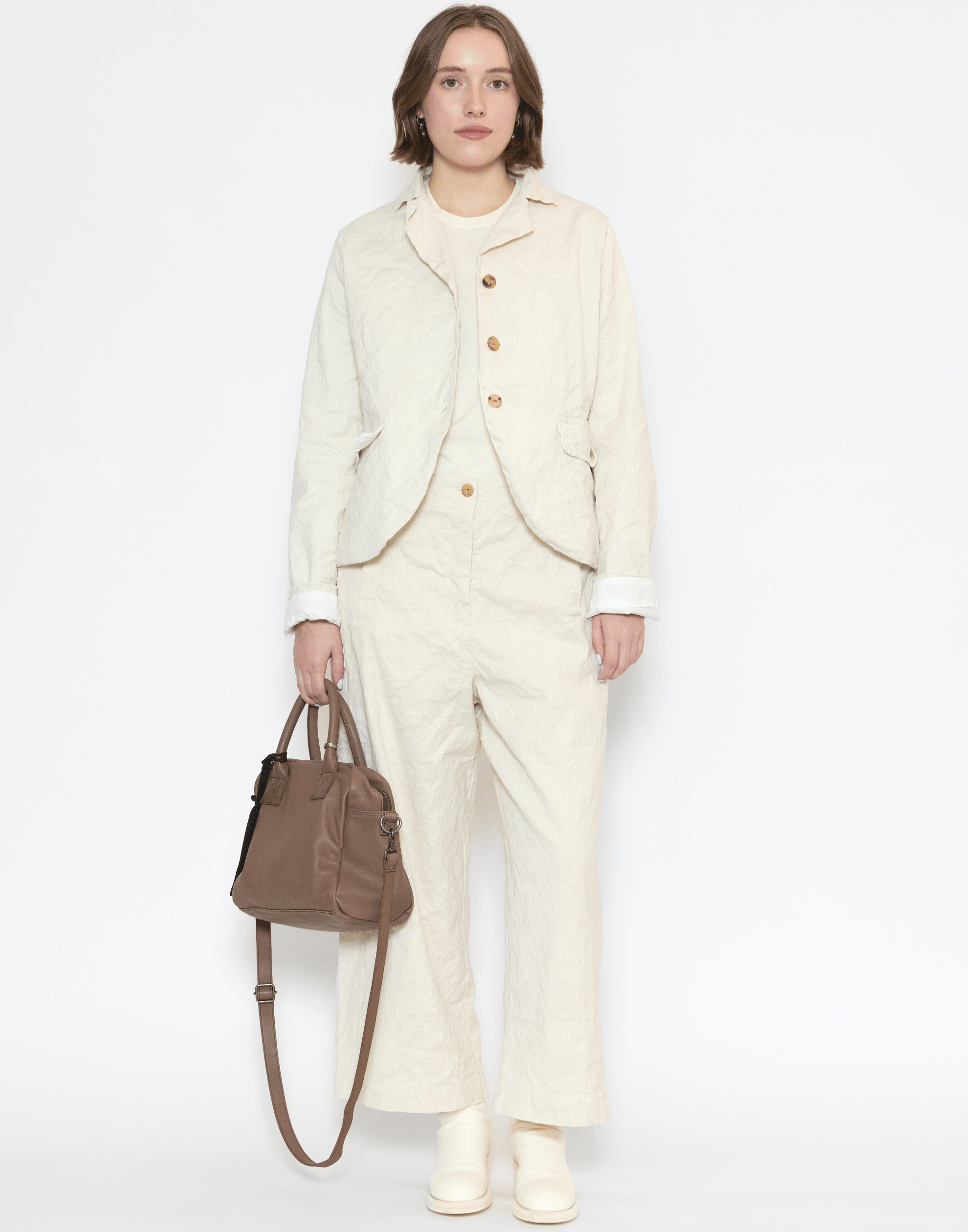 Natural Cotton Blend Paulette Pants