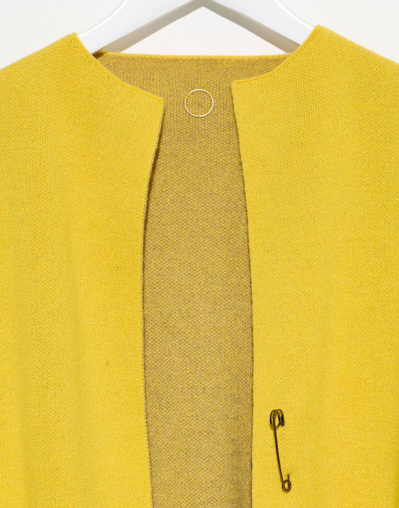 Lemon Taupe Cashmere Reversible Loro Jacket