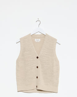 Parchment Cotton & Linen Knitted Tank