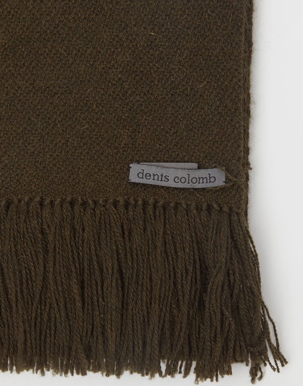 Earth Green Camel Hair Gobi Scarf