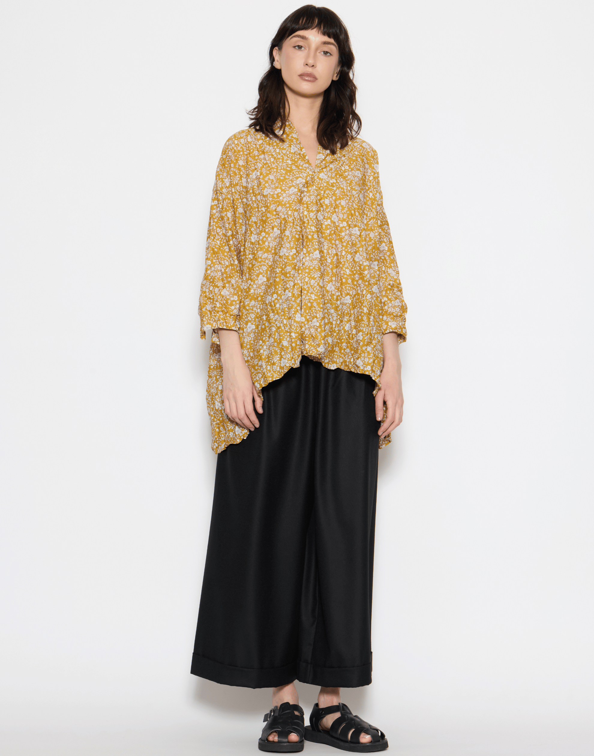Gold Floral Liberty Print Cotton Kora Lavato Top