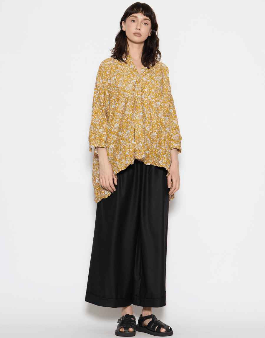 Gold Floral Liberty Print Cotton Kora Lavato Top