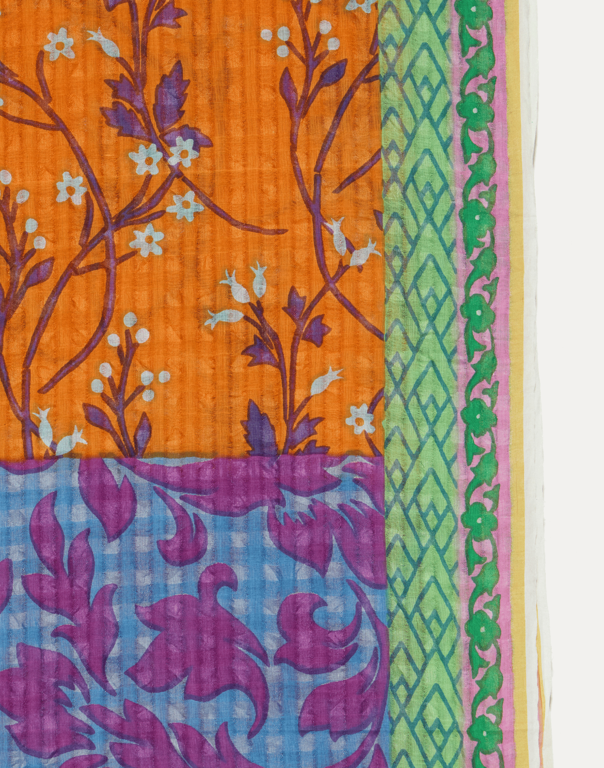Sunset Floral Cotton & Silk Scarf