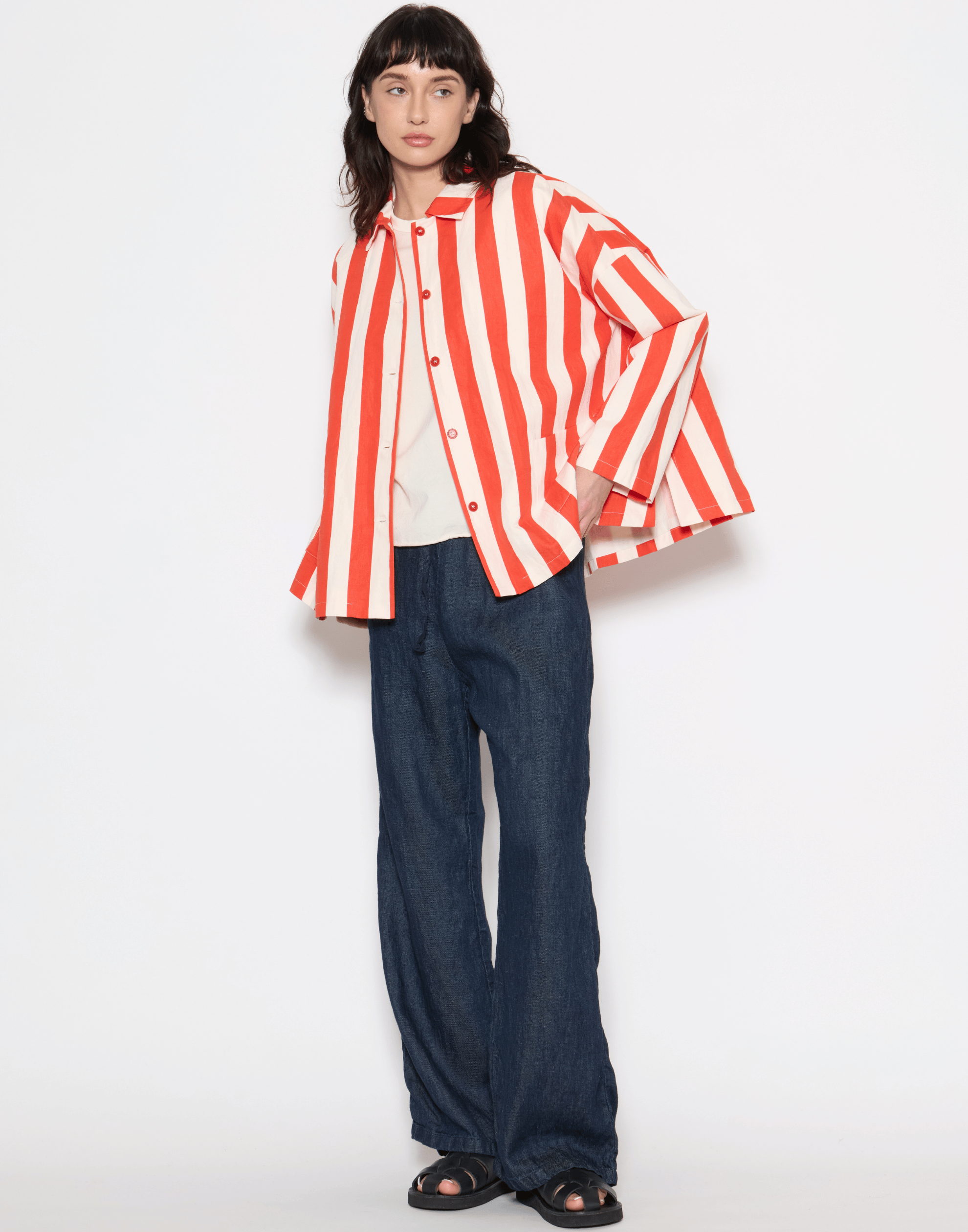Indigo Linen Relaxed Trousers