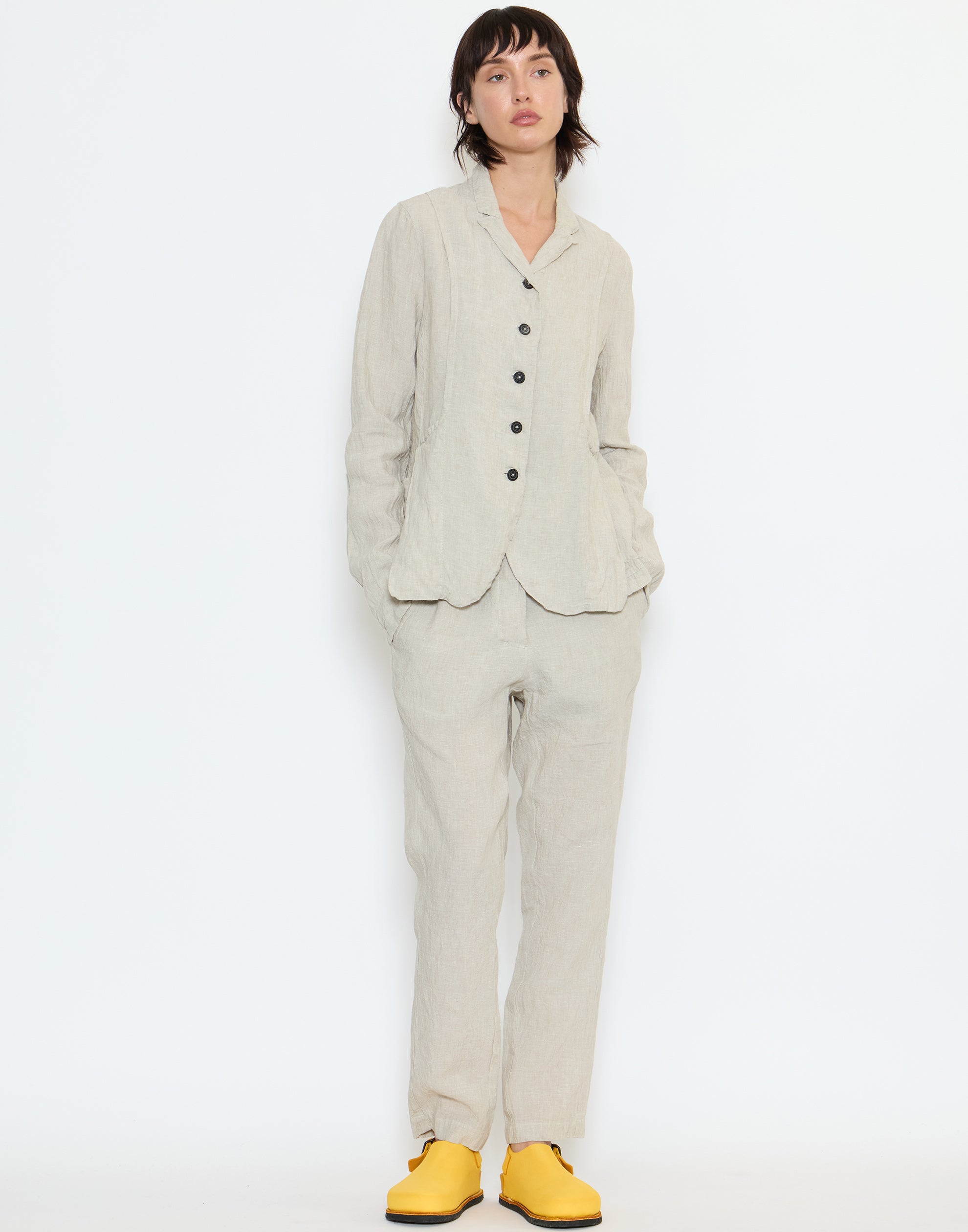 Natural Beige Linen Jacket