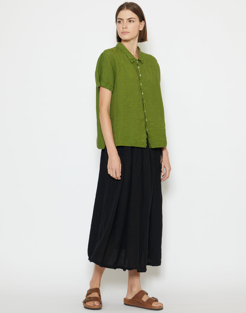 Black Linen Emily Skirt