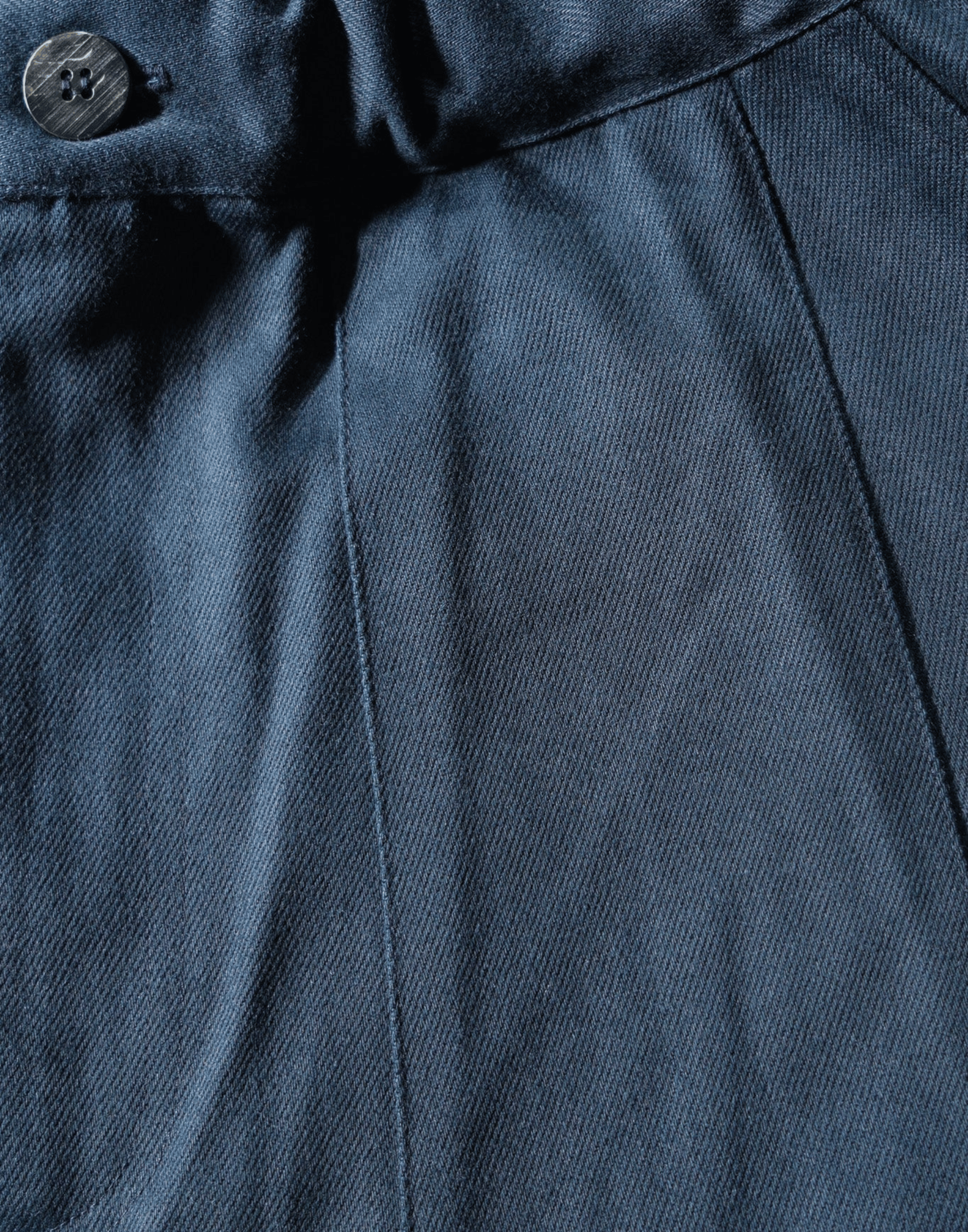 Navy Cotton Twill Stevie Barrel Pants