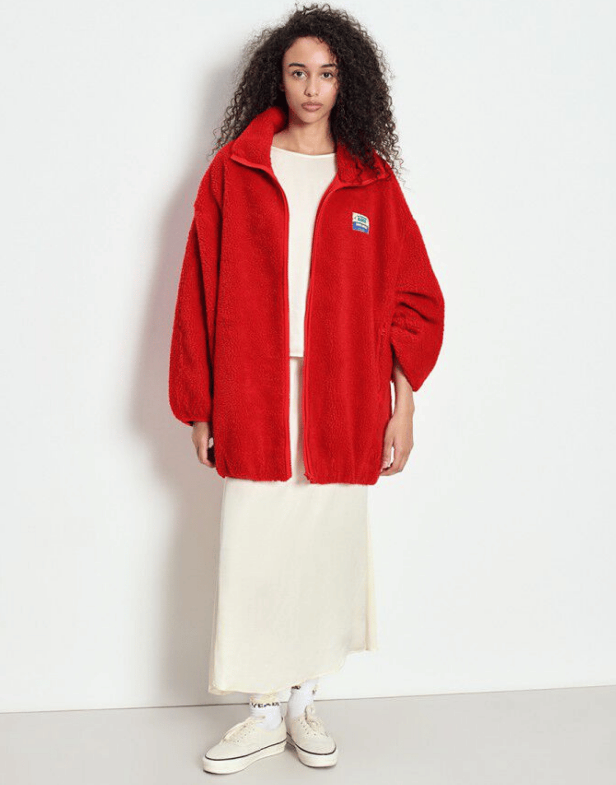 Love Red Faux Shearling Hocktown Coat
