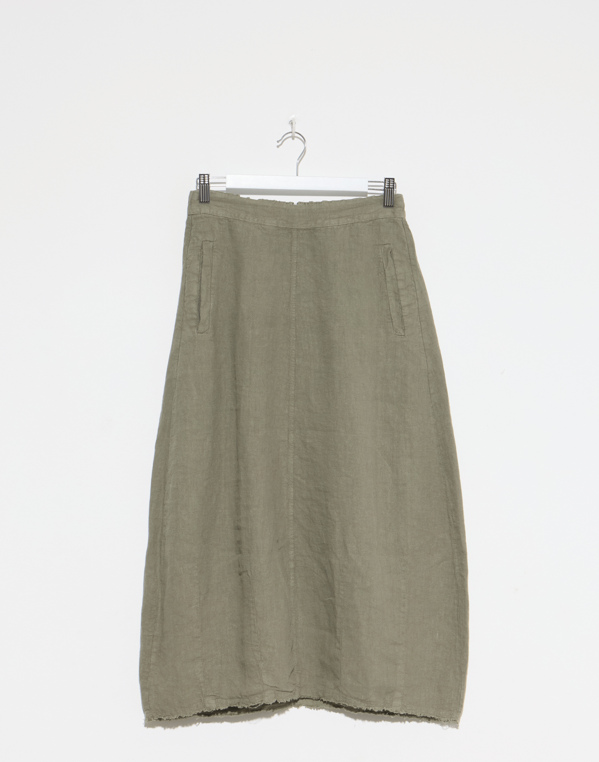 Khaki Linen Jade Skirt