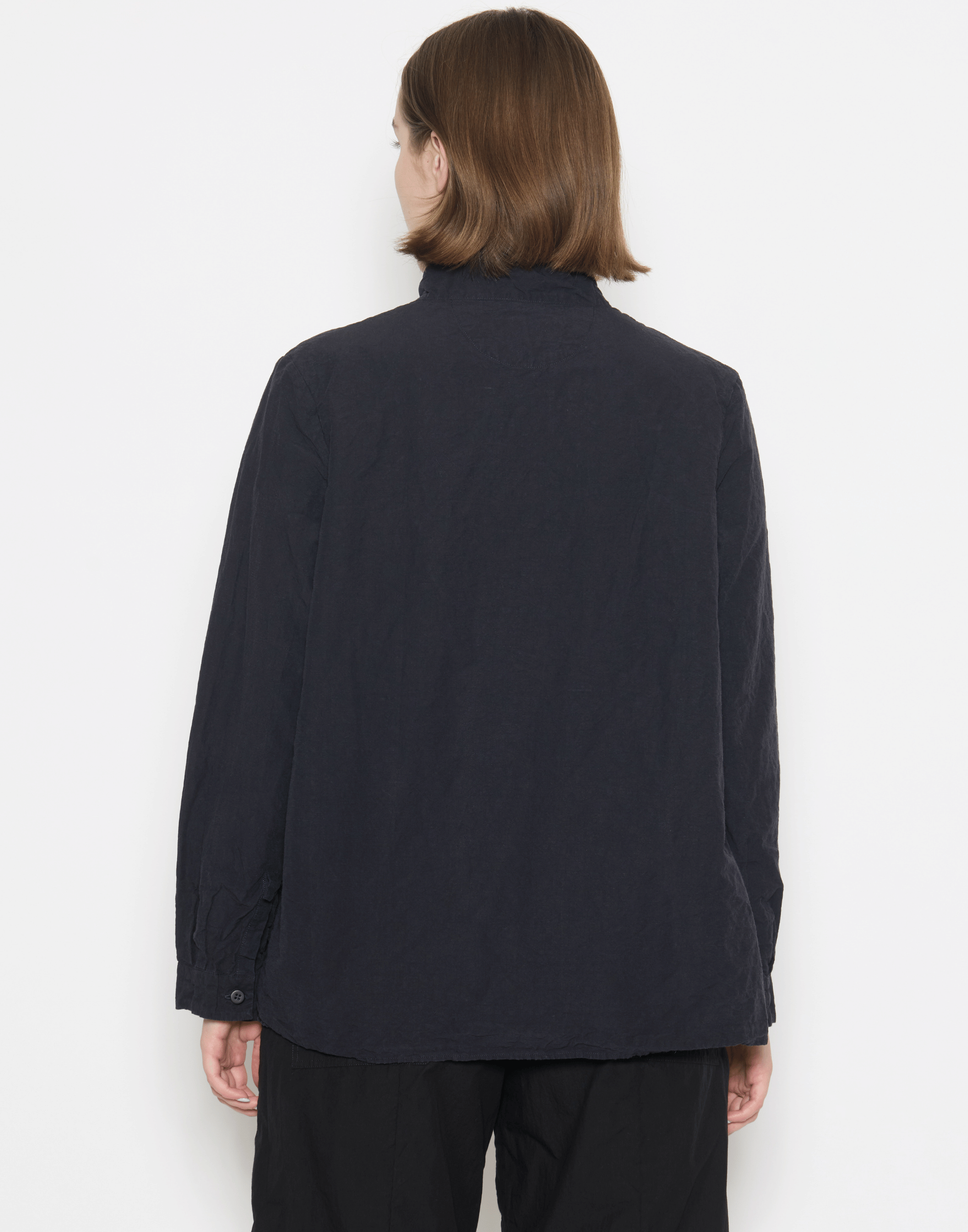 Black Cotton & Linen Jenny Shirt Jacket